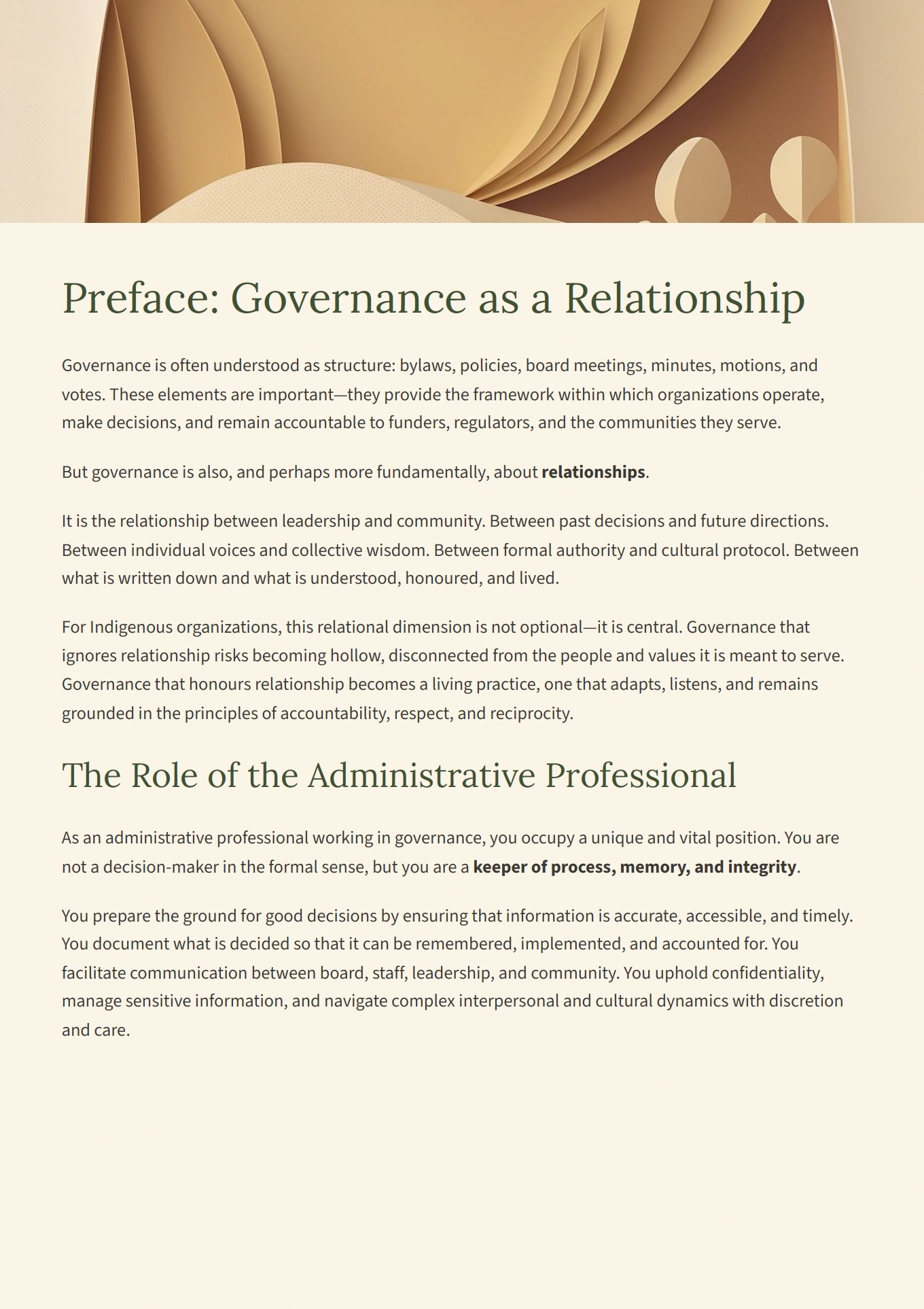 Preface — Governance as a Relationship